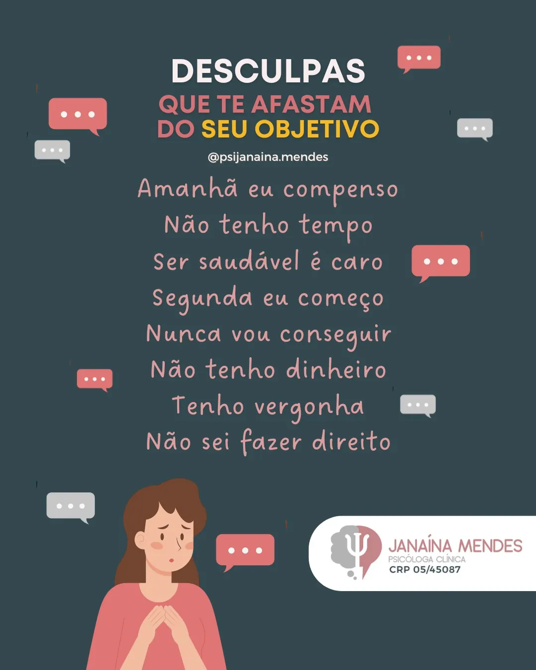 Desculpas que te afastam do seu objetivo