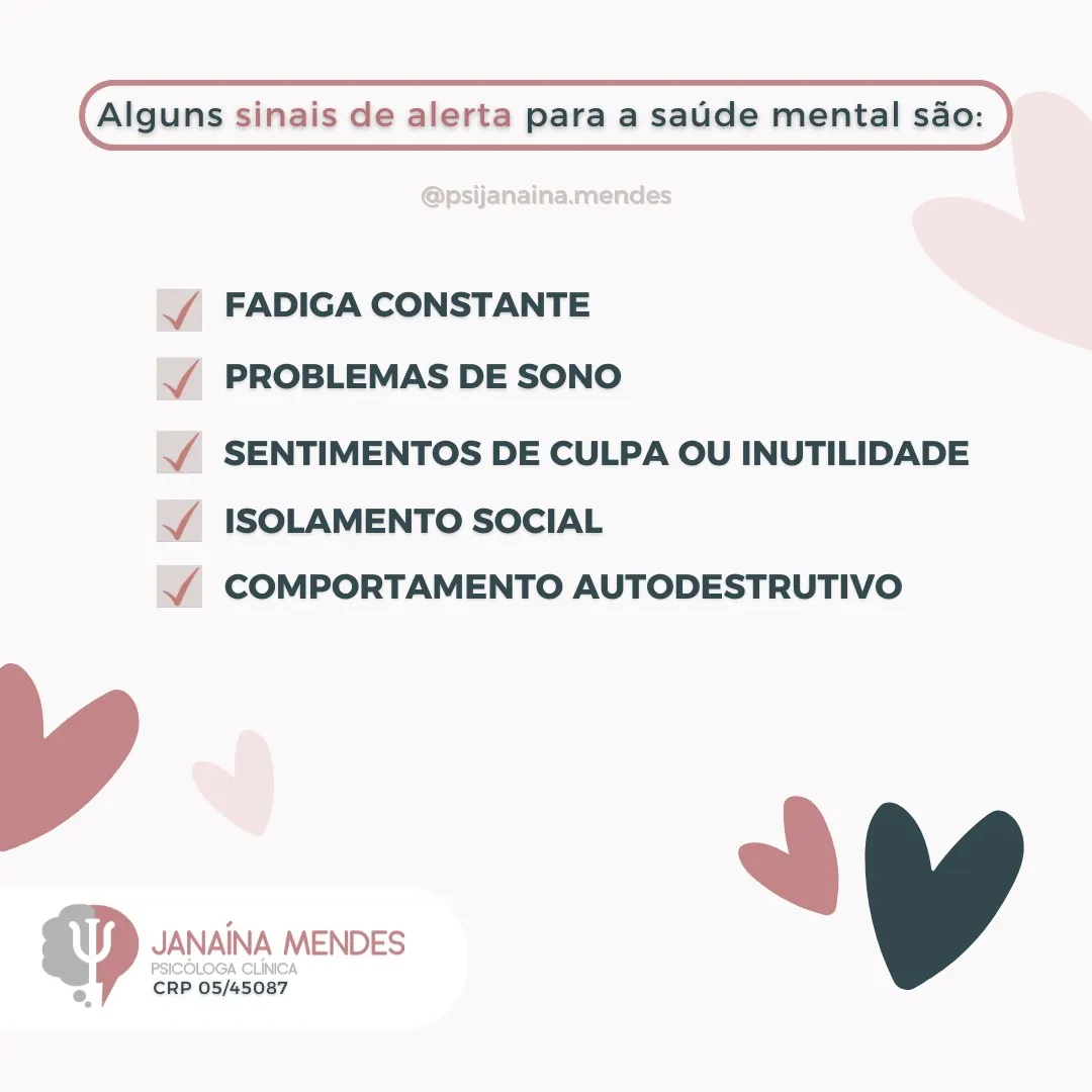 Slide 3 de 3: Dia Mundial da Saúde Mental: sinais de alerta