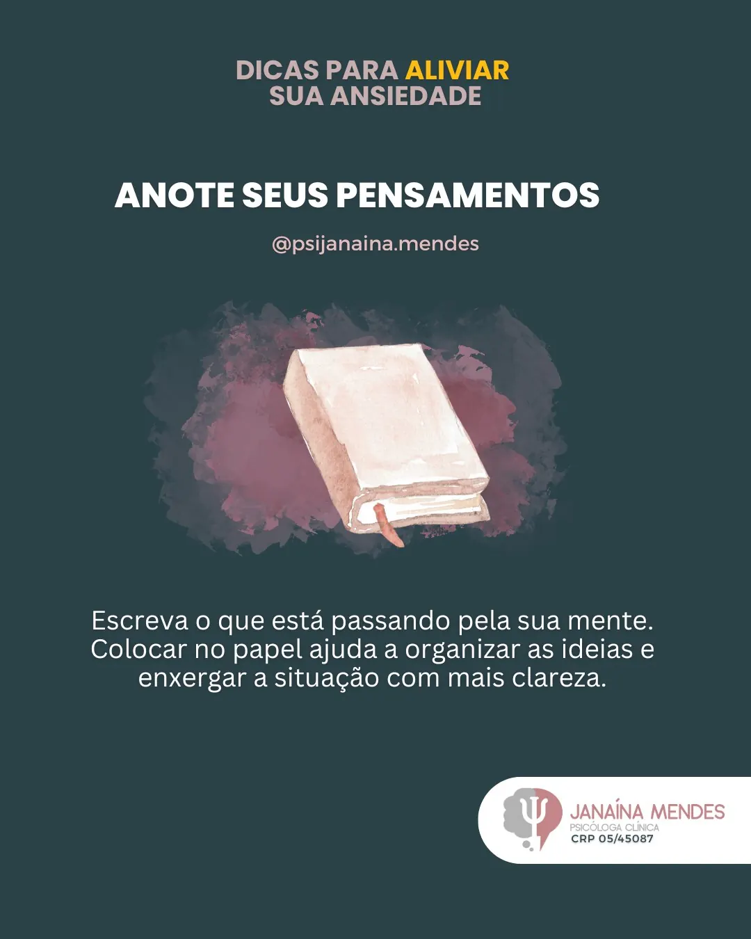 Slide 2 de 6: Dicas para aliviar sua ansiedade no dia a dia