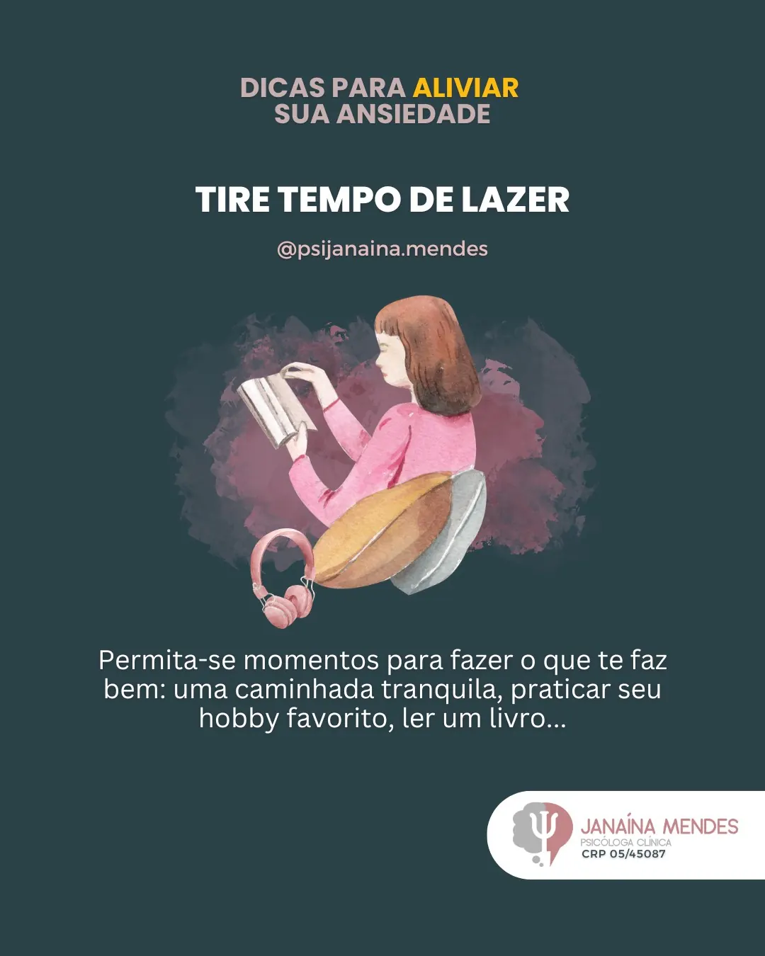 Slide 3 de 6: Dicas para aliviar sua ansiedade no dia a dia