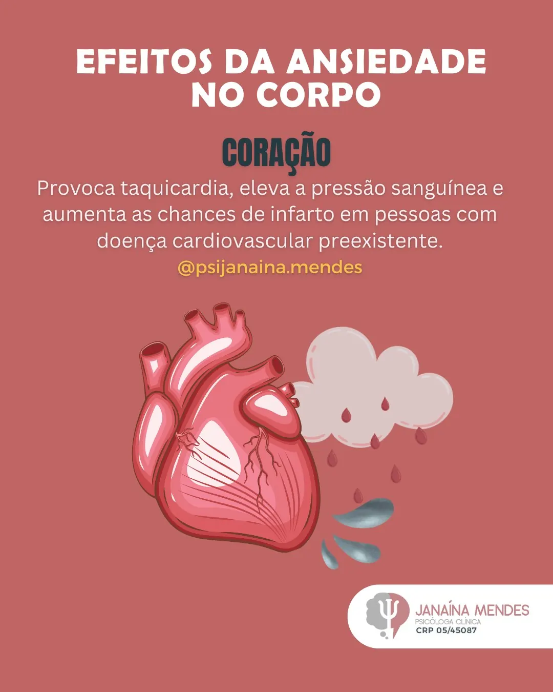 Slide 6 de 8: Efeitos da ansiedade no corpo